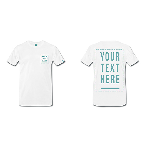 Small logo front & Large text back